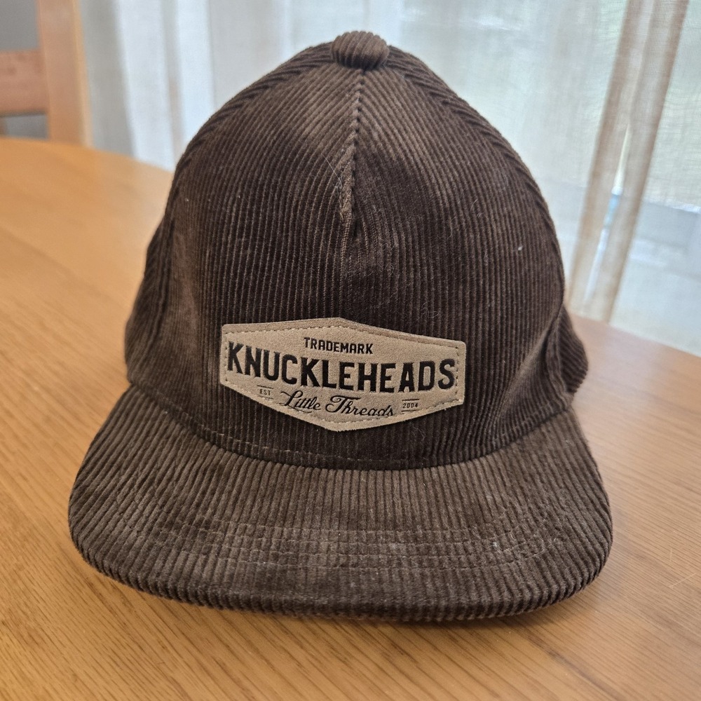 Knuckleheads Little Threads Boys Sz XS Corduroy Snap Back Hat Ball Cap
